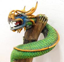 WOODEN "DRAGON" SCULPTURE