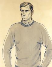 1956 DRAWING OF BILL CLUNE