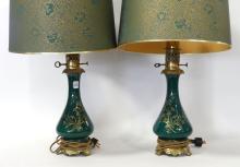 PAIR OF PORCELAIN TABLE LAMPS