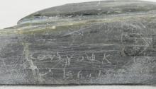 TWO INUIT SOAPSTONE CARVINGS