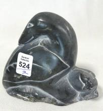 TWO INUIT SOAPSTONE CARVINGS