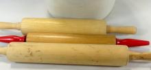 STONEWARE CROCK & ROLLING PINS