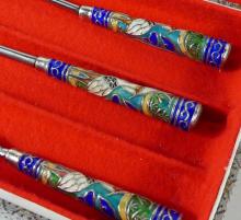 3PC. CLOISONNE CUTLERY SET