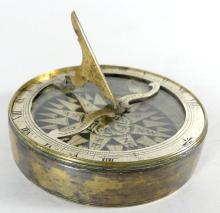 CIRCA 1800 FLOATING COMPASS/SUNDIAL