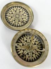 CIRCA 1800 FLOATING COMPASS/SUNDIAL