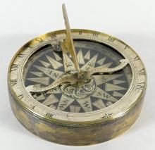 CIRCA 1800 FLOATING COMPASS/SUNDIAL