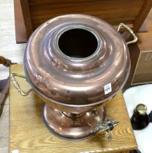 GEORGIAN COPPER HOT WATER URN