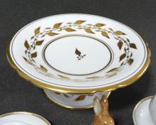 EGG CODDLERS, FIGURINE AND TAZZA