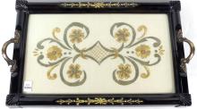 SERVING TRAY WITH EMBROIDERY