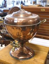 GEORGIAN COPPER HOT WATER URN