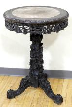 CARVED CHINESE ROSEWOOD PLANT STAND