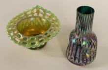 TIFFANY VASE AND C.C.G.A. VASE