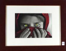 PORTRAIT DRAWING OF SHARBAT GULA