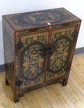 CHINESE LACQUER BAR CABINET