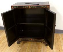 CHINESE LACQUER BAR CABINET