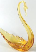 ART GLASS SWAN & PENGUIN