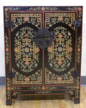 CHINESE LACQUER BAR CABINET