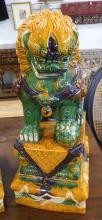 PAIR OF LARGE FOO DOG FIGURINES