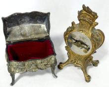 BOUDOIR CLOCK AND JEWEL CASKET