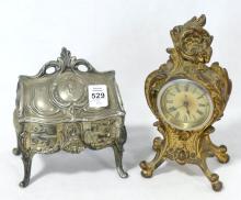 BOUDOIR CLOCK AND JEWEL CASKET