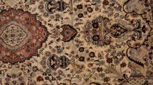 PERSIAN WOOL AND SILK RUG