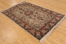 PERSIAN WOOL AND SILK RUG