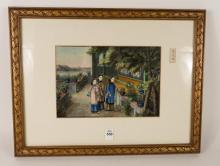 FRAMED CHINESE WATERCOLOUR