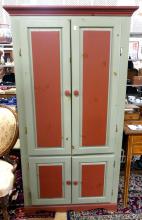 PAINTED PINE ARMOIRE