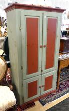 PAINTED PINE ARMOIRE