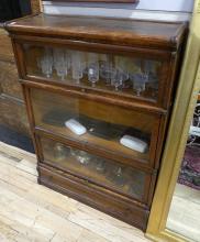 STACKING OAK BARRISTER'S BOOKCASE