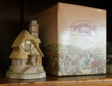 SIX LARGE DAVID WINTER "COTTAGE" FIGURINES