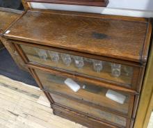 STACKING OAK BARRISTER'S BOOKCASE