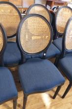 NINE CANED BACK DINING  CHAIRS