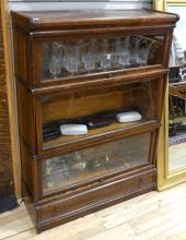 STACKING OAK BARRISTER'S BOOKCASE