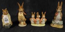 FOUR BESWICK "BEATRIX POTTER" FIGURINES