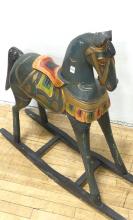 DECORATIVE WOODEN ROCKING HORSE