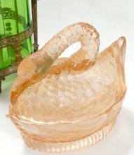 TWO VASES AND NESTING DISH