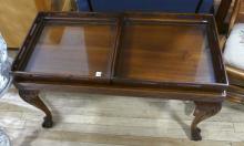 MAHOGANY TRAY TOP COFFEE TABLE