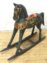 DECORATIVE WOODEN ROCKING HORSE