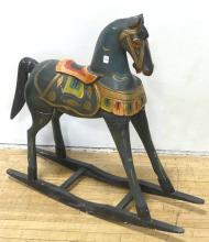 DECORATIVE WOODEN ROCKING HORSE