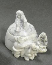FIGURINE, CARVING AND TRINKET BOX