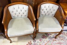 PAIR OF CANED ARMCHAIRS