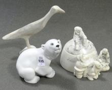 FIGURINE, CARVING AND TRINKET BOX