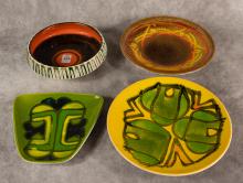 FOUR PIECES OF POOLE POTTERY