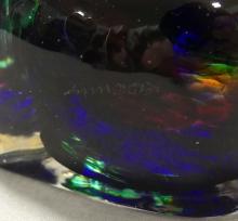 THREE ART GLASS PAPERWEIGHTS AND BOWL