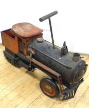 VINTAGE STEEL "TRAIN" RIDING TOY