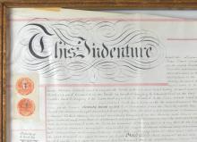 19TH CENTURY HANDWRITTEN INDENTURE