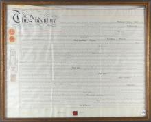 19TH CENTURY HANDWRITTEN INDENTURE