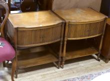 PAIR OF MCM MAHOGANY NIGHTSTANDS