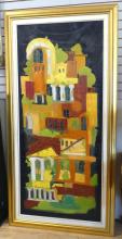 LARGE MAYA EVENTOV OIL PAINTING